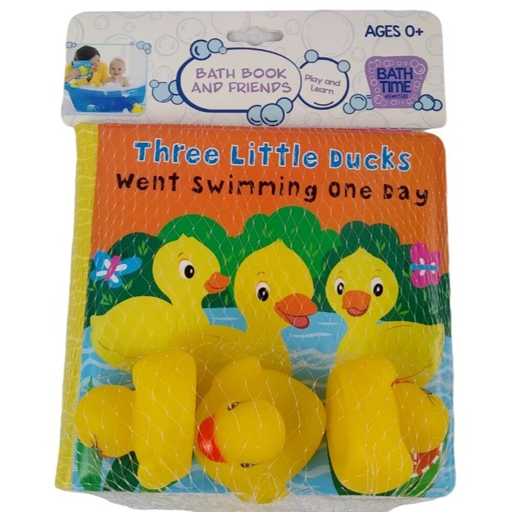 Three Little Ducks Bath Time Fun Waterproof Book 3 Squirty Toys Squirt Duck 0+